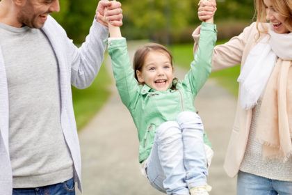 Daughter with parents