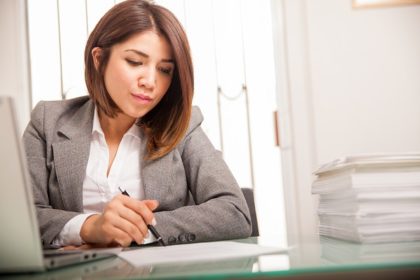 Woman writing