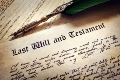 last will and testament document