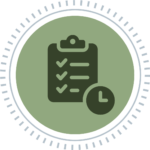 Clip Board with Checked off Items representing a Case Catch-Up Icon